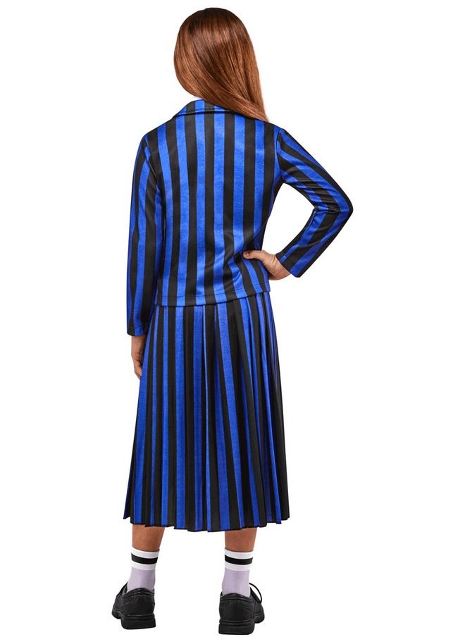Rubies Girl's Wednesday Nevermore Student Academy Uniform Costume, Blue, Large for Themed Parties and Halloween