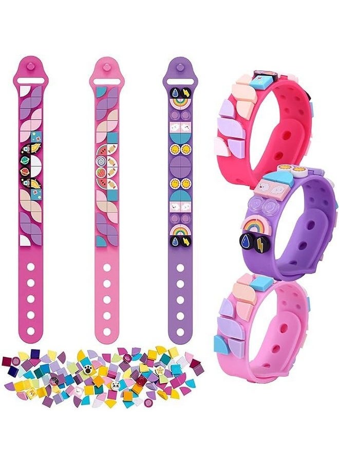PLUSPOINT 3Pack DIY DOTS Bracelet for Girls Kids Jewellery Craft Creative Bracelet Making Kit with Beads, Dots Construction Toys Kit Cool DIY Wrist band Set Personalised Friendship Bracelet For Birthday Gifts