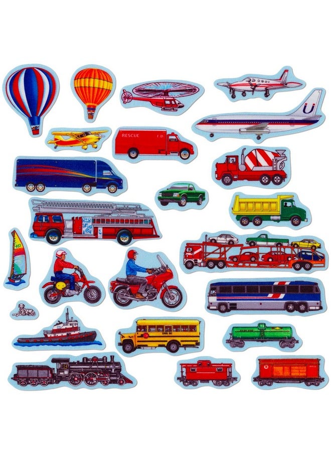 Little Folk Visuals Train, Trucks & Planes Precut Flannel/Felt Board Figures, 24 Pieces Add-On Set