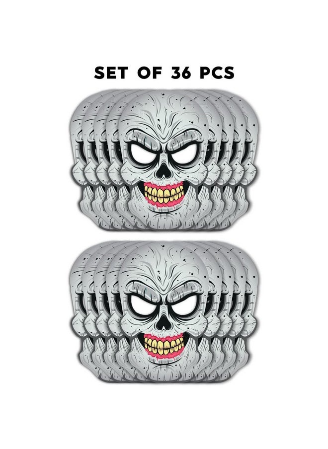 Festiko® Halloween Theme Face Masks (36 Pcs), Halloween Theme Party Supplies, Return Gifts for Kids, Halloween Theme Party Items,Scal Face Masks for Kids