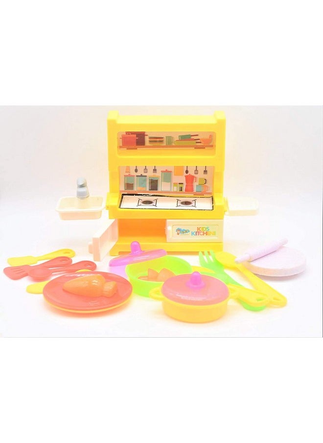 toyshine kitchen treat kitchen set with accessories for kids, multi - made in india- Multi color