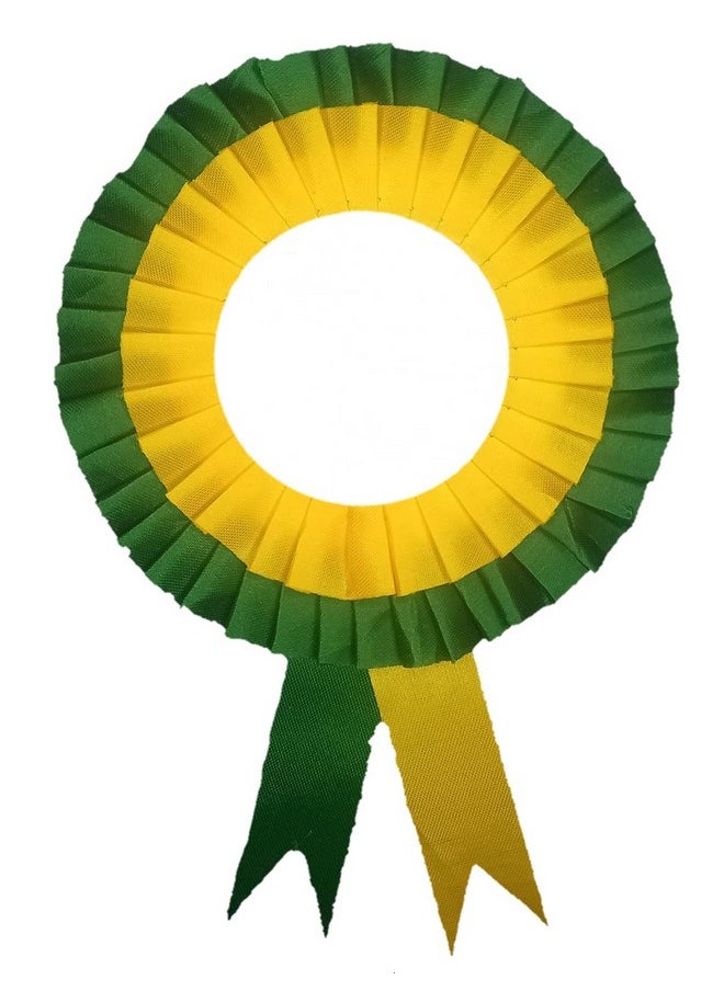 NEXGEN Trends Double Line - Satin Badge for Event,Party, and Conference (Pack of 20) (Dark Green-Yellow)