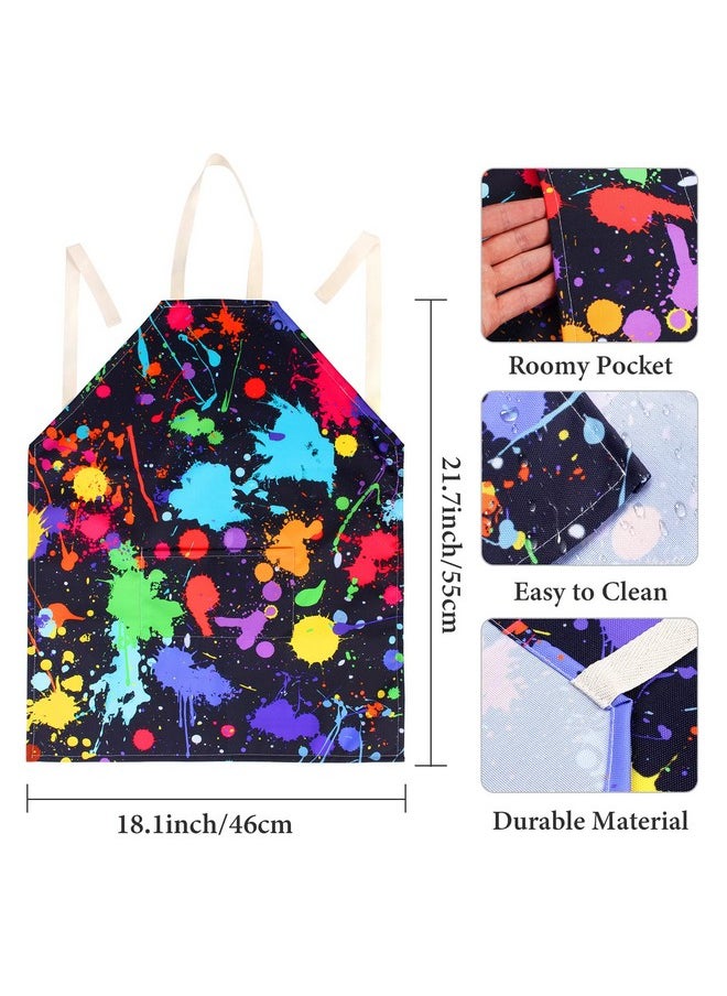 Keymall Kids Artist Costume Accessories Set Painter Dress-Up with Beret Hat Splatter Apron Spiral Swirl Hair Clips for Halloween Career Day Costume