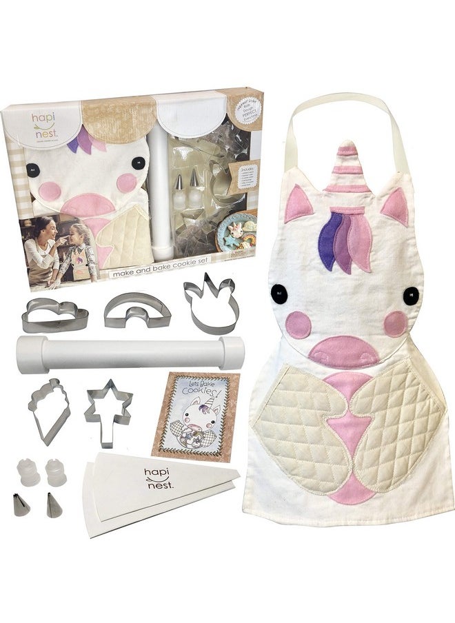 Hapinest Unicorn Cookies Baking Toy Set for Kids - Creative Pretend Play Kit with Molds, Tools, and Decorations - Fun Activity Gift for Boys and Girls, Ages 4 5 6 7 8 Years Old
