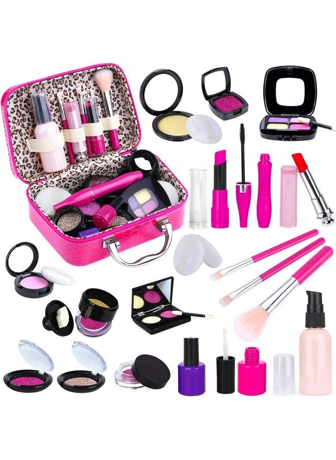 Tepsmigo Pretend Makeup Kit for Girls, Kids Pretend Play Makeup Set - with Cosmetic Bag for Birthday Christmas, Toy Makeup Set for Toddler, Little Girls Age 3+(Not Real Makeup)