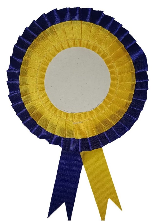 NEXGEN Trends Double Line - Satin Badge for Event,Party, and Conference (Pack of 20) (Dark Blue-Yellow)