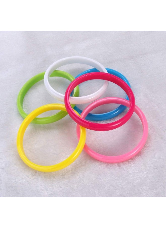 STOBOK Plastic Bangle Cute Candy Color Bracelets Party Favors Plastic Jewelry for Child Women Girl for Christmas 12pcs/Set