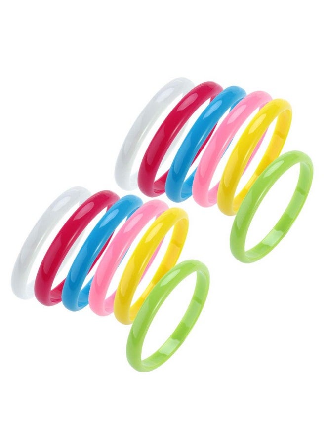 STOBOK Plastic Bangle Cute Candy Color Bracelets Party Favors Plastic Jewelry for Child Women Girl for Christmas 12pcs/Set