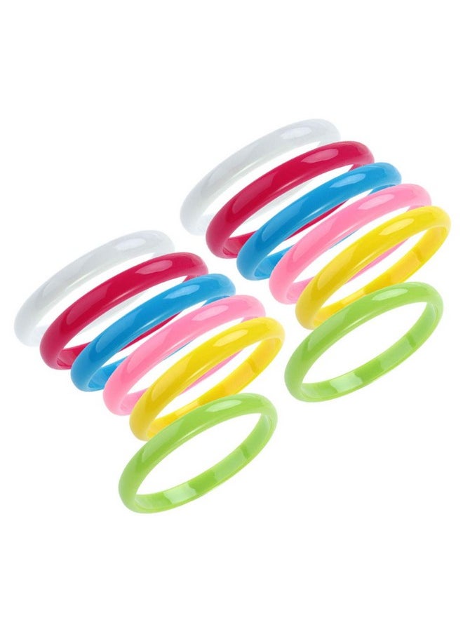 STOBOK Plastic Bangle Cute Candy Color Bracelets Party Favors Plastic Jewelry for Child Women Girl for Christmas 12pcs/Set
