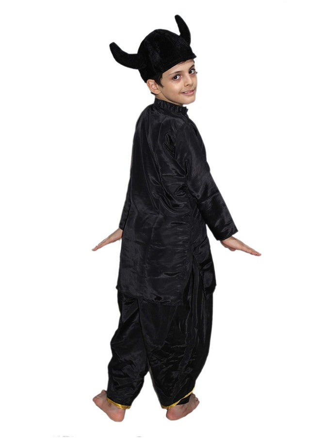 Kaku Fancy Dresses Rakshas Costume Of Mythological Character -Black, 3-4 Years, For Boys