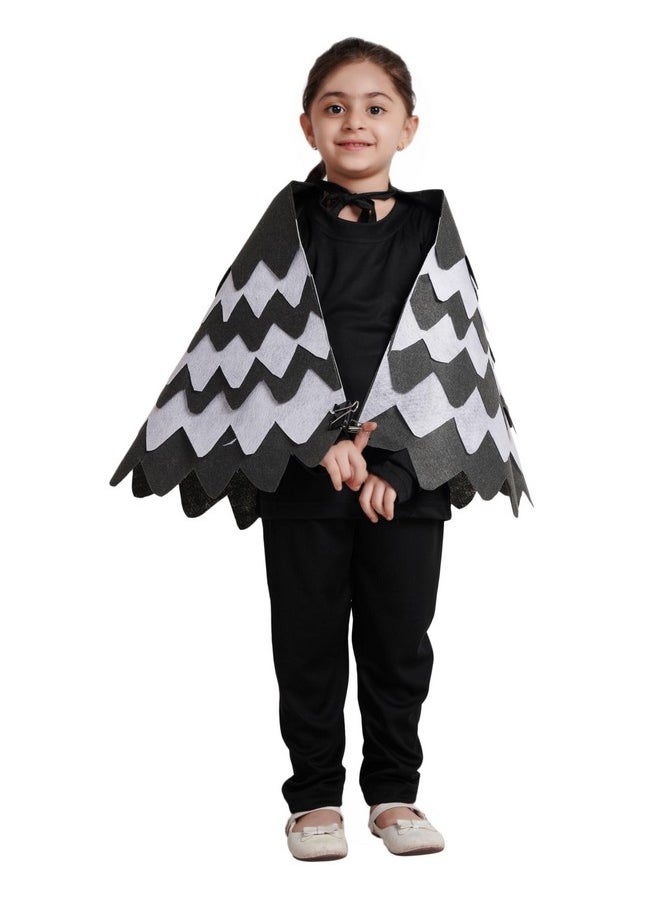 Kaku Fancy Dresses Polyester Black Crow Bird Wing Fancy Dress Accessory for Kids - Multicolor, Freesize