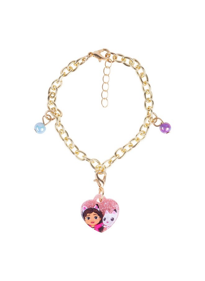 LUV HER Gabbys Dollhouse Girls Add A Charm Toy Bracelet and Costume Jewelry Box Set with 1 charm bracelet & 5 interchangeable charms - Ages 3+