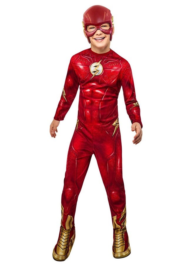 Rubies Boy's DC: The Flash Movie Costume Jumpsuit and Mask, As Shown, Small