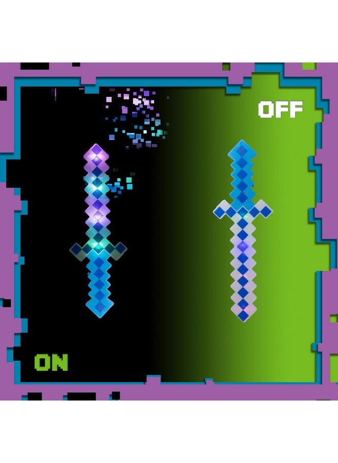Fun Central LED Light Up Pixel 8-Bit Toy Sword for Kids (Multi, 18