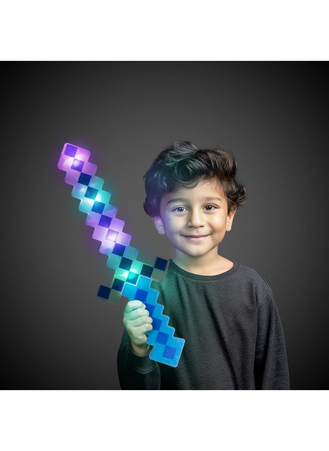 Fun Central LED Light Up Pixel 8-Bit Toy Sword for Kids (Multi, 18