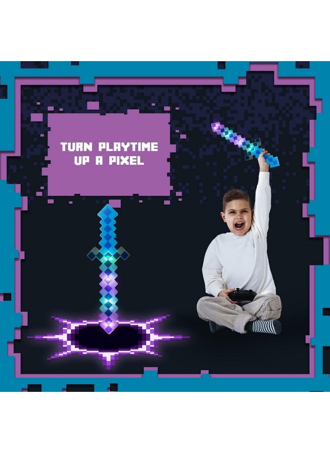 Fun Central LED Light Up Pixel 8-Bit Toy Sword for Kids (Multi, 18