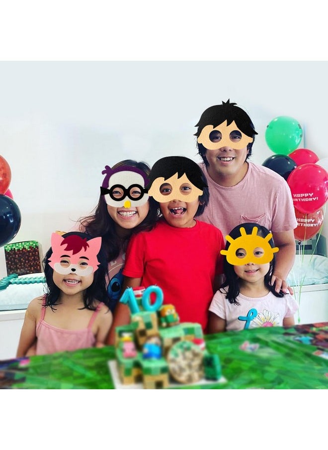 OU RUI RYA Vidio Game world Felt Mask Themed Party Supplies RW Birthday Party Gifts Decoration Celebration Party Fan Cartoon Cosplay Pretend Game Accessories Boys Girls Gifts