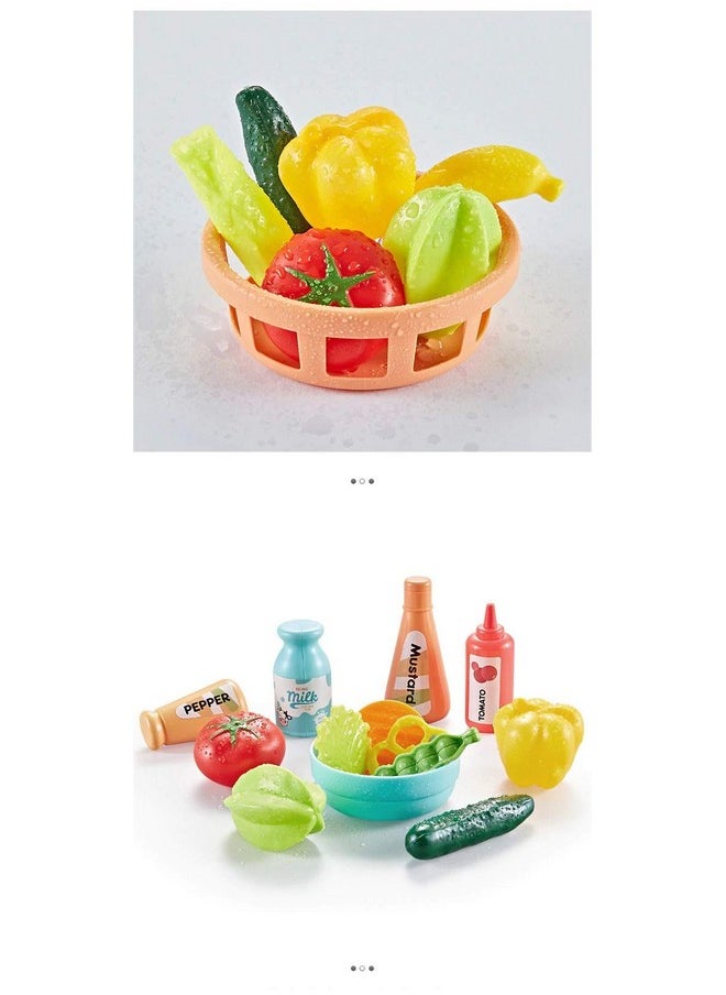 VBE® Plastic 36 Pcs Toy Kitchen Sets, Simulated Spray Kitchen Toys, Kids Kitchen Pretend Play Set, Play Cooking Set, Multicolour