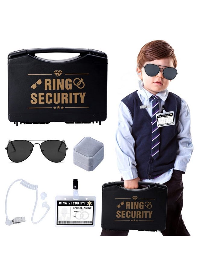Keymall Ring Bearer Wedding Ring Security Box Include Special Agent ID Card Shades Ring Box For Kids Ring Bearer Proposal Gift (Set A)
