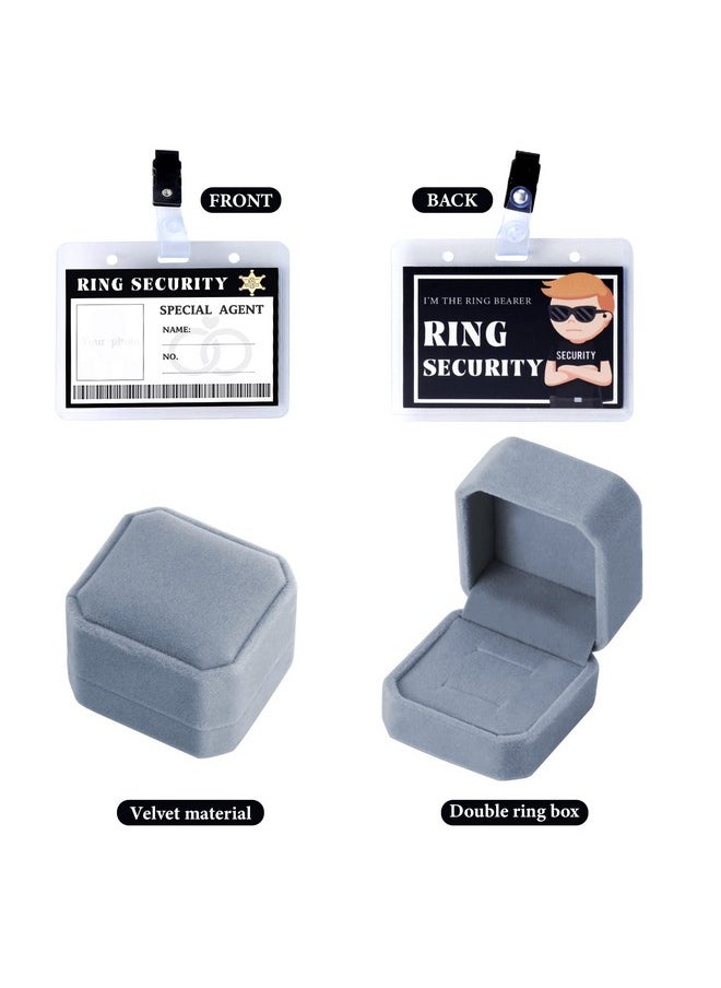 Keymall Ring Bearer Wedding Ring Security Box Include Special Agent ID Card Shades Ring Box For Kids Ring Bearer Proposal Gift (Set A)