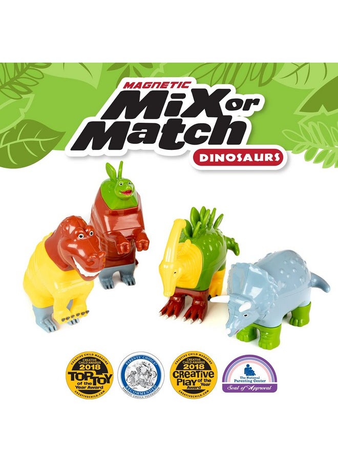 Magnetic Mix or Match Dinosaurs Toy Play Set, 15 Pieces