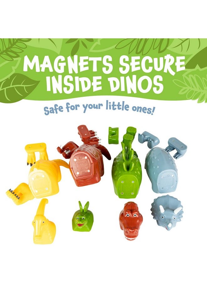 Magnetic Mix or Match Dinosaurs Toy Play Set, 15 Pieces