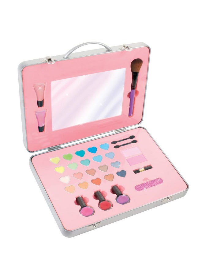 Make It Real: Glam Makeup Set - 10 Piece Travel Hard Case, Tweens & Girls, All-in-One Cosmetic & Beauty Kit, Includes Instrumental Dream Guide for Inspiration, Nails-Lips-Face, Kids Ages 8+