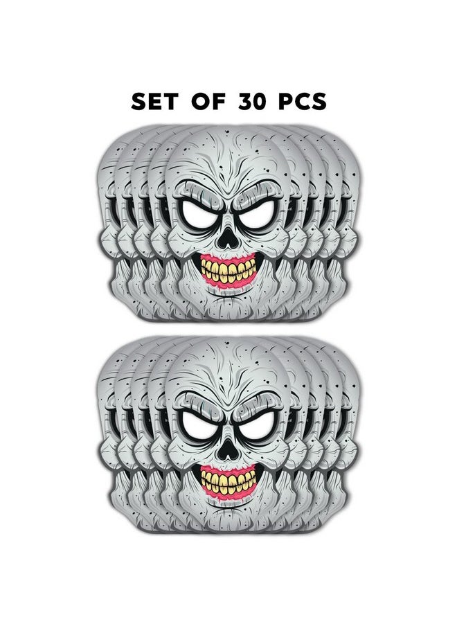 Festiko® Halloween Theme Face Masks (30 Pcs), Halloween Theme Party Supplies, Return Gifts for Kids, Halloween Theme Party Items,Scal Face Masks For Kids