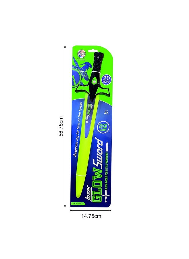 RATNA'S Lazer Glow Sword Glow in The Dark for Kids Green
