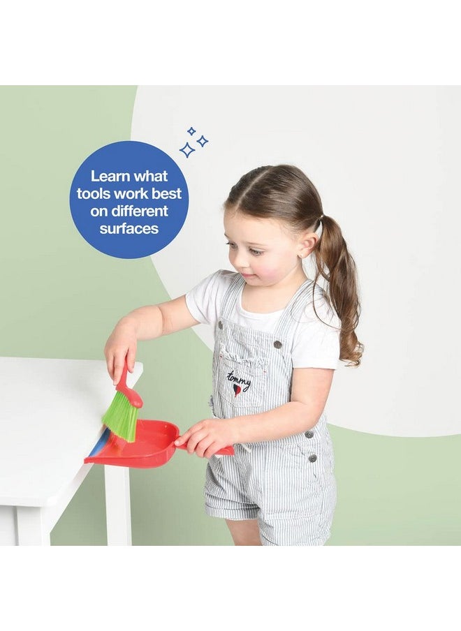 Play22 Kids Cleaning Set 4 Piece - Toy Cleaning Set Includes Broom, Mop, Brush, Dust Pan - Toy Kitchen Toddler Cleaning Set is A Great Toy Gift for Boys & Girls