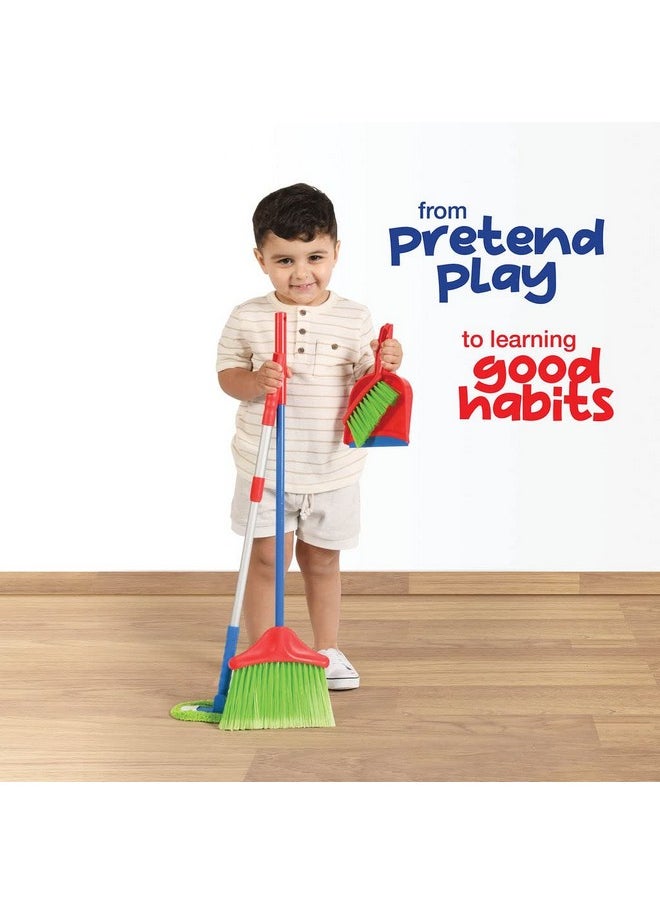 Play22 Kids Cleaning Set 4 Piece - Toy Cleaning Set Includes Broom, Mop, Brush, Dust Pan - Toy Kitchen Toddler Cleaning Set is A Great Toy Gift for Boys & Girls