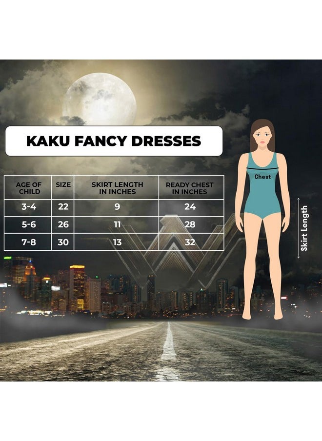 Kaku Fancy Dresses Polyester Wonder Superhero Girl Costume - Multicolour, 7-8 Years For Girls