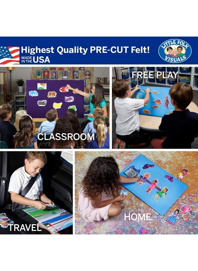 Little Folk Visuals Beginner's Counting Set Precut Flannel/Felt Board Figures, 132 Pieces Set