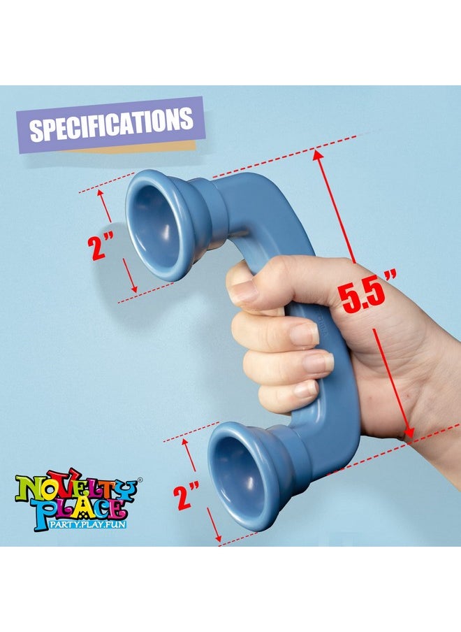 Novelty Place 2 Pack Whisper Phones Speech Therapy Toys for Reading & Auditory Feedback - Improve Fluency, Comprehension & Pronunciation- Hear Myself Sound Phone - Blue and Red, Large