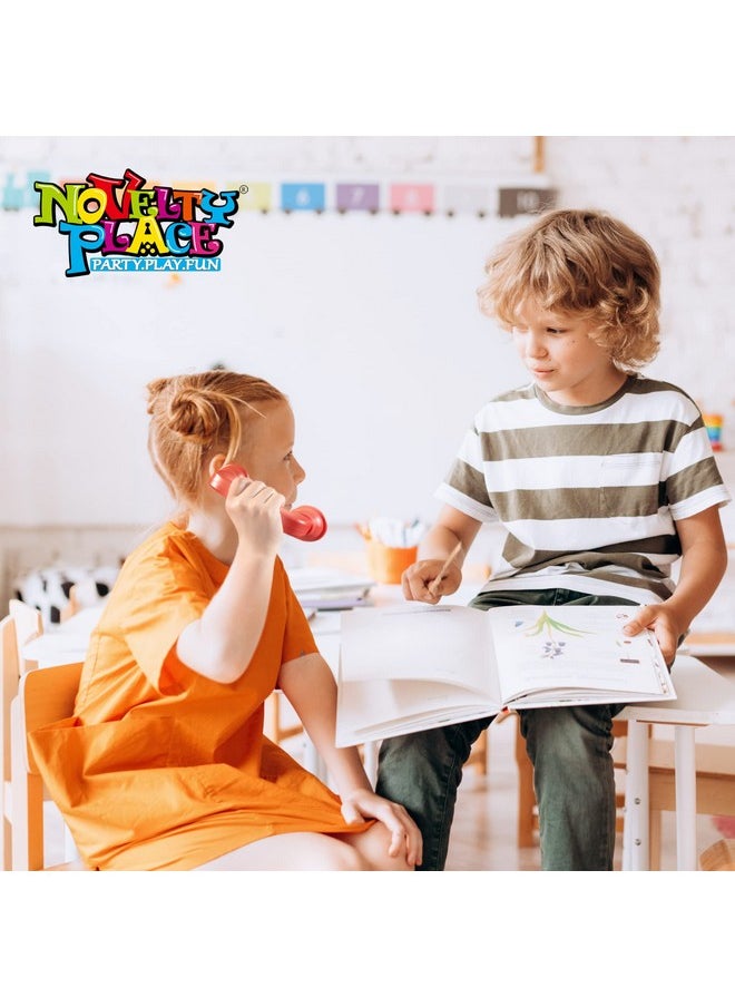 Novelty Place 2 Pack Whisper Phones Speech Therapy Toys for Reading & Auditory Feedback - Improve Fluency, Comprehension & Pronunciation- Hear Myself Sound Phone - Blue and Red, Large
