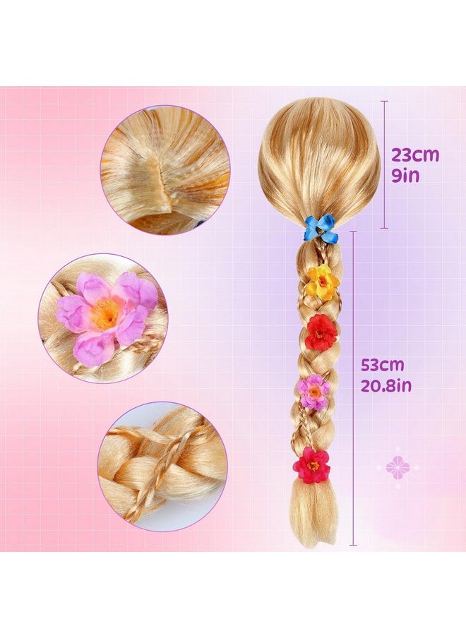 Tacobear Princess Rapunzel Costume, Dresses for Girls with Accessories Wigs Hair Butterfly Pins, Kids Birthday Party, Costumes for Girls, Princess Dress Up Clothes Outfit