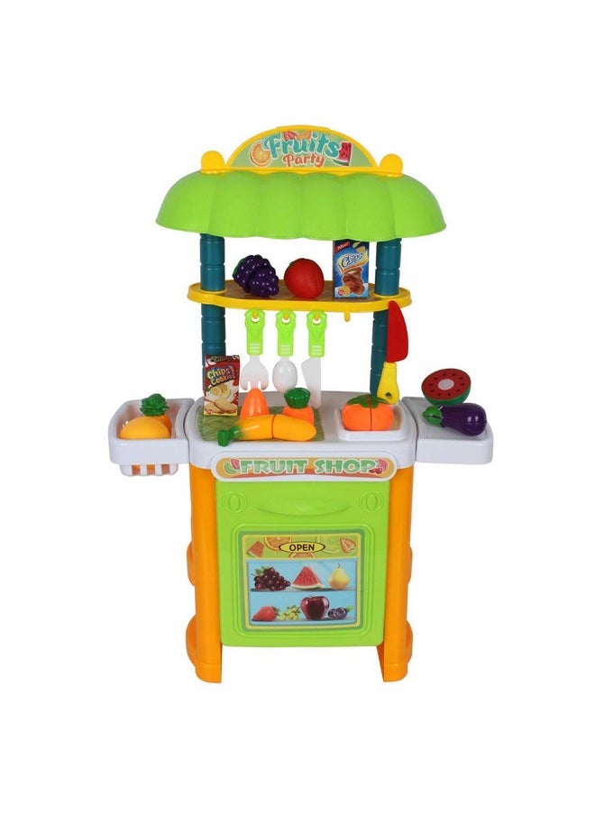 VikriDA Great Funny 37Pcs Fruit Game Toy for Kids Realistic Sliceable Fruits Cutting Play Toy