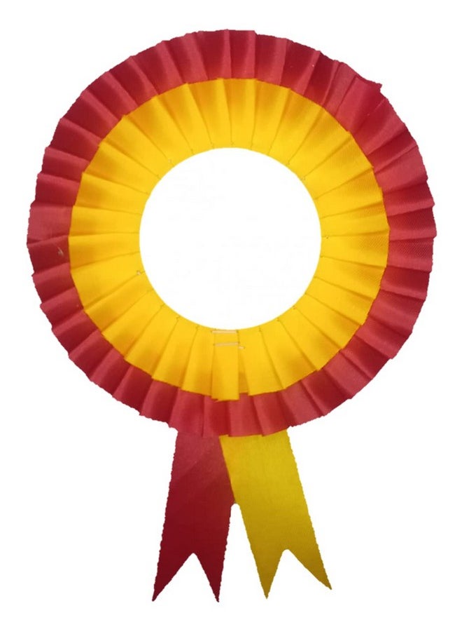 NEXGEN Trends Double Line - Satin Badge for Event,Party, and Conference (Pack of 20) (Red-Yellow)