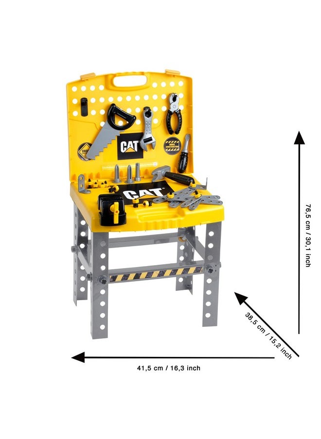 Klein CAT: Foldable Workbench - Transportable Tool Shop, Kids Pretend Play Tool Play Set, Ages 3+