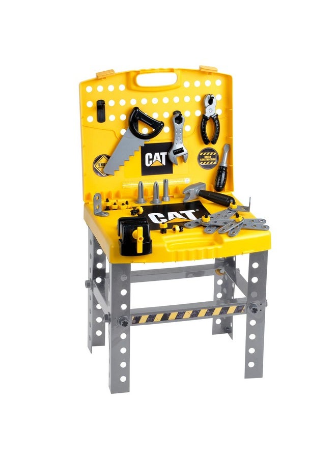 Klein CAT: Foldable Workbench - Transportable Tool Shop, Kids Pretend Play Tool Play Set, Ages 3+