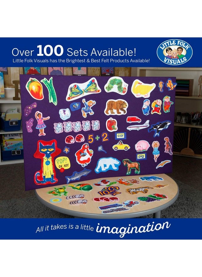 Little Folk Visuals Old Lady Who Swallowed a Fly Precut Flannel/Felt Board Figures, 9 Pieces Set