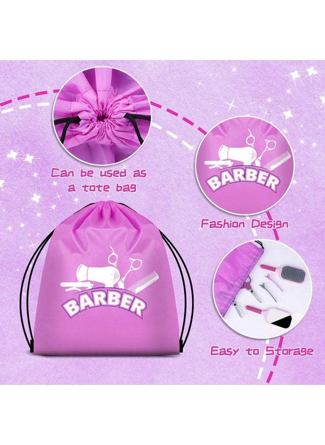Gifts2U Hair Salon Toys for Girls, 26 Pcs Realistic Girl Beauty Salon Playset Hair Styling Set with Blow Dryer, Barber Costume Apron, Scissors and Stylist Accessories.