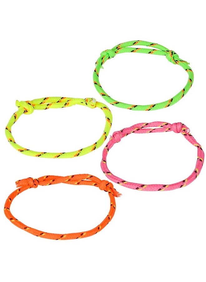Rhode Island Novelty 144 (1 Gross) Neon Rope Friendship Bracelets New