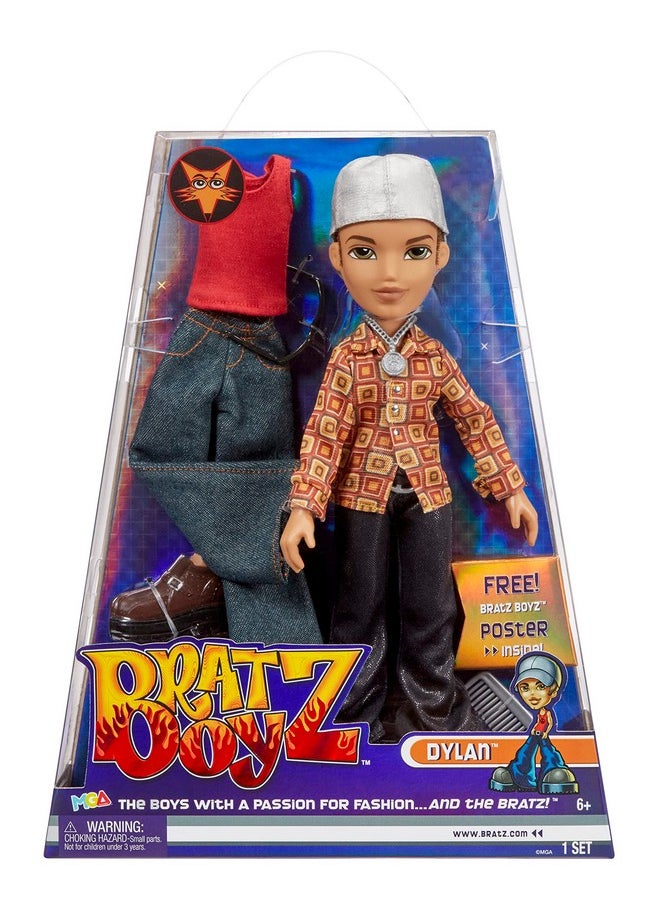 Bratz Original Fashion Doll Dylan with 2 Outfits and Poster
