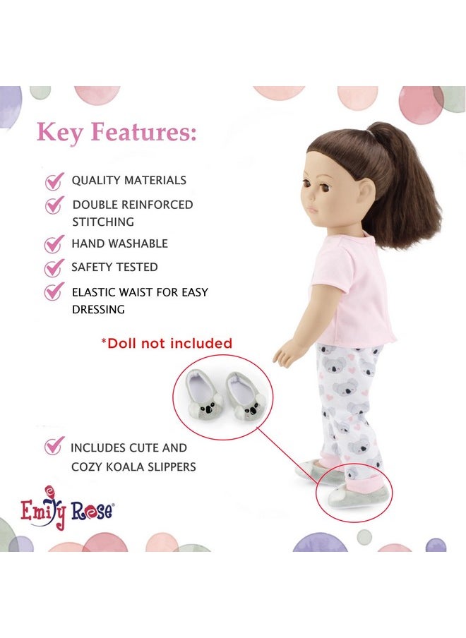 Emily Rose 18 Inch Doll Clothes & Accessories Cozy PJ Pajamas Sleepover Outfit Set | Koala 18