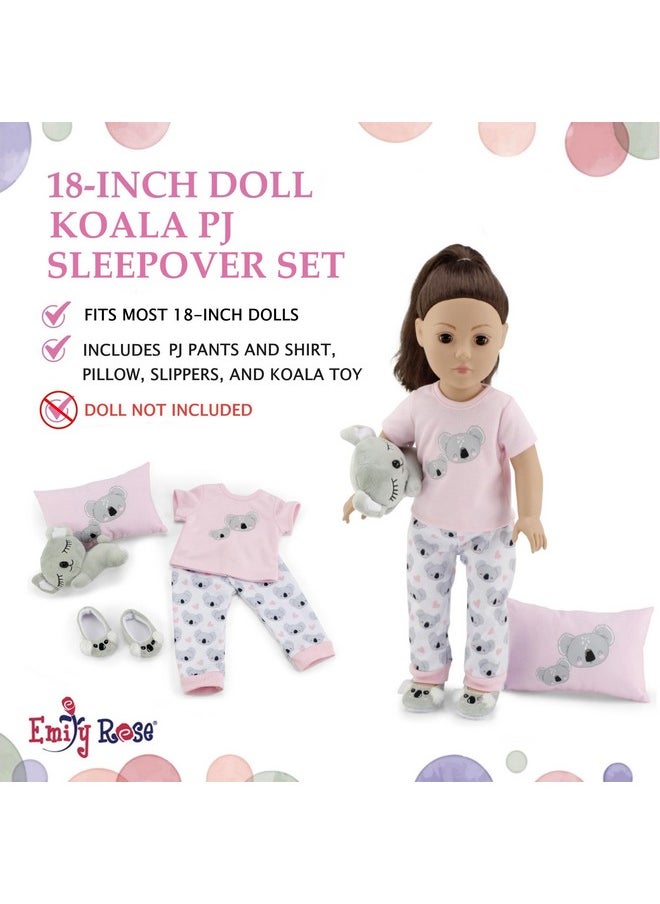 Emily Rose 18 Inch Doll Clothes & Accessories Cozy PJ Pajamas Sleepover Outfit Set | Koala 18