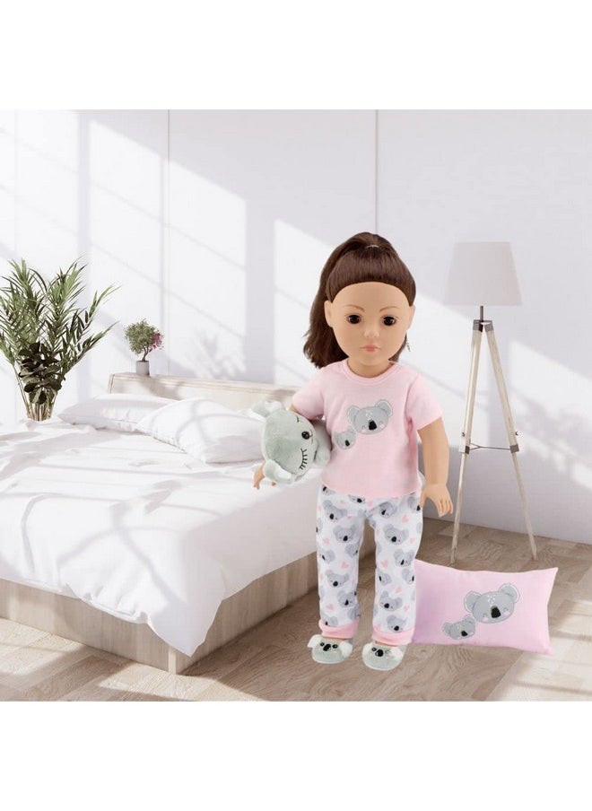 Emily Rose 18 Inch Doll Clothes & Accessories Cozy PJ Pajamas Sleepover Outfit Set | Koala 18