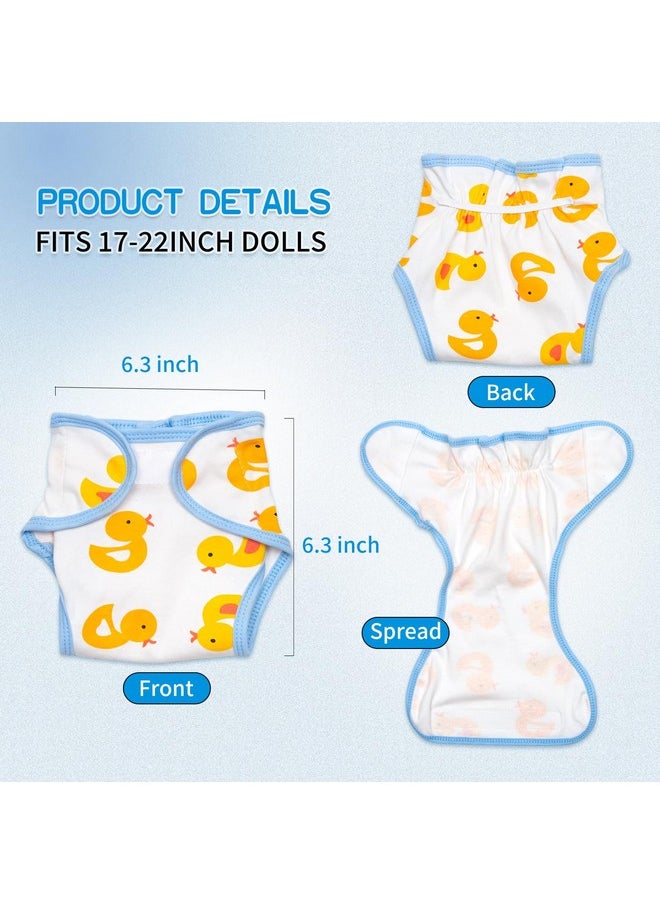PEDOLLTREE Reborn Baby Dolls Clothes Accessories Yellow Duck 9pcs Set with Backpack Diaper for 17-22 Inch Reborn Doll Newborn Girl&Boy