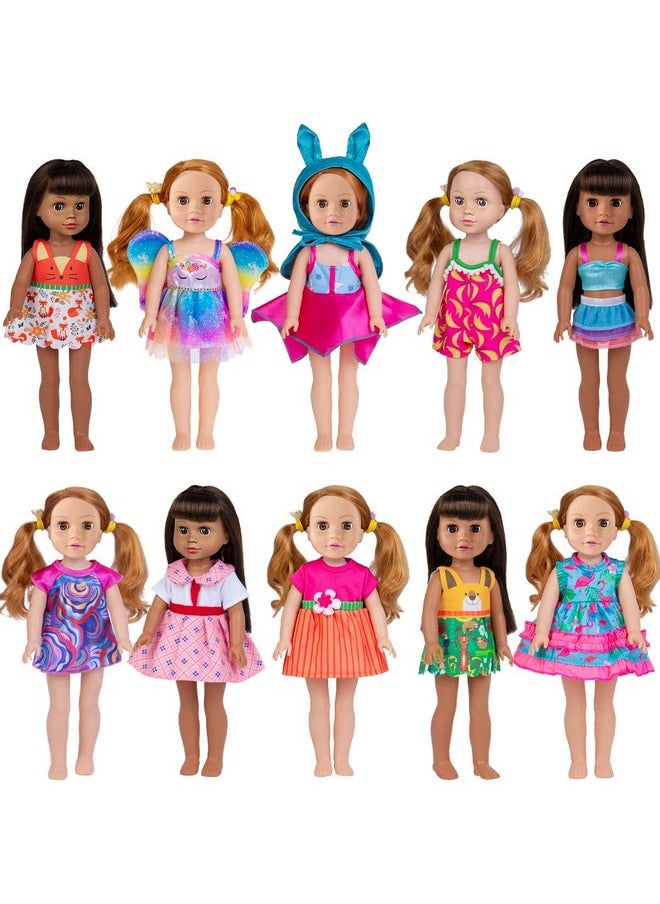 ebuddy 10 Sets Baby Doll Clothes Outfit Dress for 10 Inch Baby Dolls 12 Inch Baby Dolls 14 to 14.5 Inch Dolls(Fashion Sets)