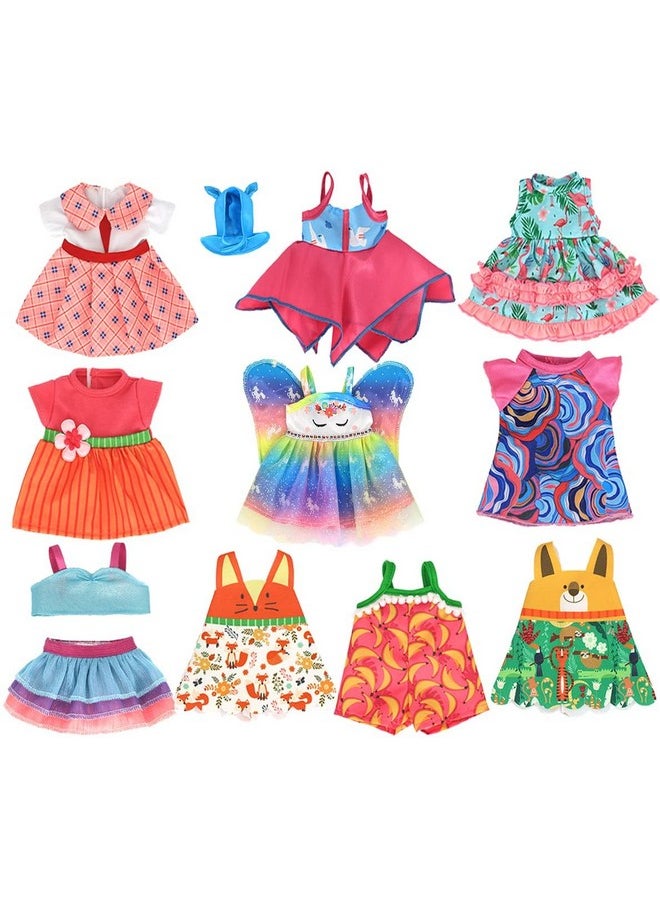 ebuddy 10 Sets Baby Doll Clothes Outfit Dress for 10 Inch Baby Dolls 12 Inch Baby Dolls 14 to 14.5 Inch Dolls(Fashion Sets)